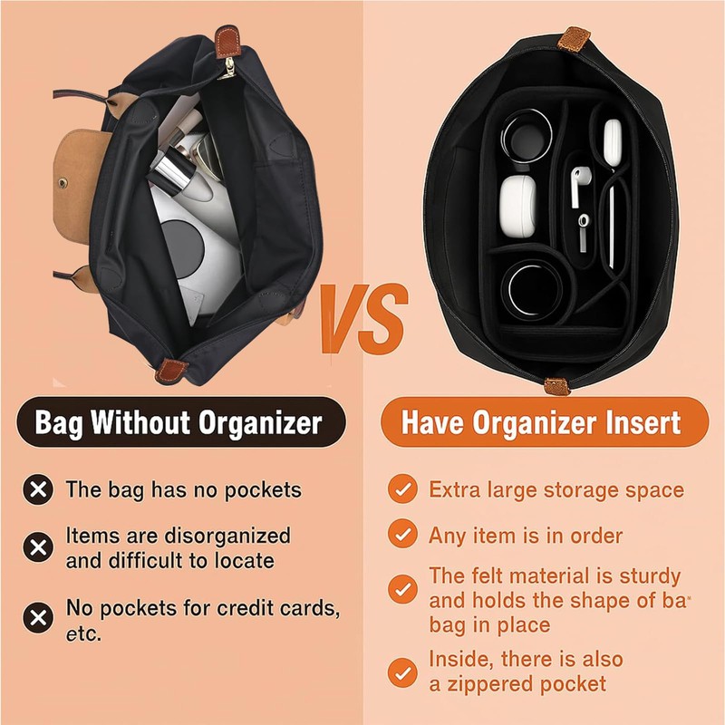 PSFXBM Bag Insert Organizer, purse accessories, Suitable For Longchamp long