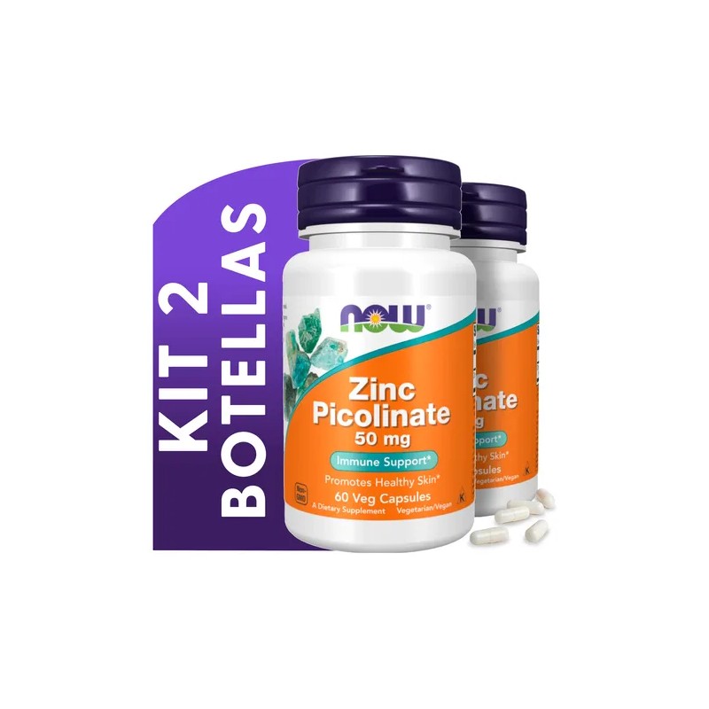 Kit 2 Picolinato De Zinc Alta Absorcin 60 Cap Veganas