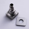 HONGTONGSOWER Brushed Nickel Brass 4PCS Shower Body Spray Jets Square