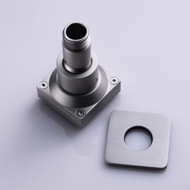 HONGTONGSOWER Brushed Nickel Brass 4PCS Shower Body Spray Jets Square Wall Mounted 2 Functions Swivel Bath Massage Nozzle