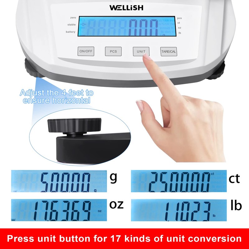 Lab Scale 5000g/0.01g High Precision Digital Scale Analytical Balance Electronic