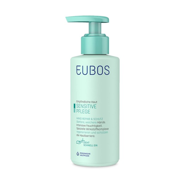 Eubos Sensitive care, hand repair and protection, 150 ml pump dispenser, for sensitive hands, skin compatibility dermatologically tested