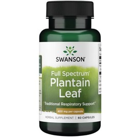Swanson Full Spectrum Plantain (Leaf) Plantago Major 400 Milligrams 60 Capsules