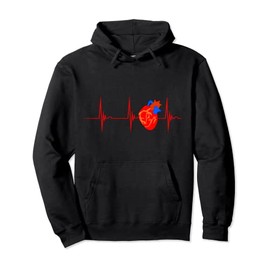 Cardiology Anatomy Heart Rhythm EKG Pulse Cardiac Nursing Pullover Hoodie