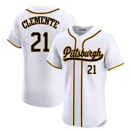 Custom Mens/Women/Youth Pittsburgh White Roberto Clemente Seattle Baseball Stitched T-Shirt for Sports Fan
