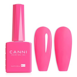 CANNI Pink Gel Nail Polish, 1Pcs Hot Pink Gel Polish Pastel Neon Bright Pink Purple Color Nail Polish Gel High Gloss Soak Off U V Gel Nail French Nail Manicure Salon DIY