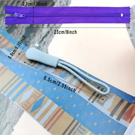 Markeny 200PCS Colorful Zipper Pulls Zipper Extension Pulls Nylon Cord Zipper Tag Replacement with 10PCS Nylon Zippers for Clothes, Backpacks, Traveling Case, Handbag, Purse Zipper Replacement