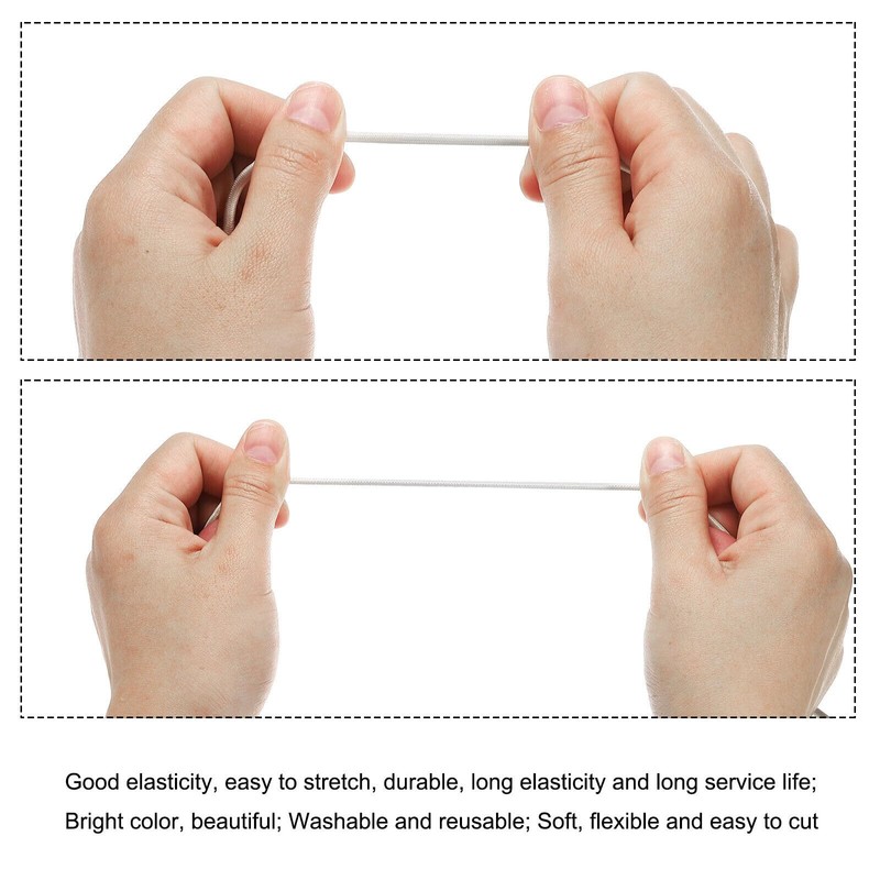 Versatile 1/8-Inch (3mm) Elastic Cord - 10 Yards with 10