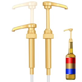 2 Pack Fresh Finest Coffee Syrup Pump Dispenser, Syrup Pump is Compatible with Torani, Davinci, Jordans Skinny Syrups, Fits 25.4 Oz/750 ML Bottles, for Coffee Syrups, Teas, Snow Cones, Smoothies