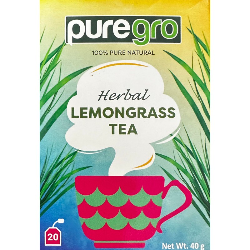 Puregro Lemongrass Tea 40g (20 Tea Bags) | PACK OF
