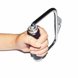 Yuhqc Single D-Handle Single Chrome Handle Cable Attachment with Handgrips (Rubber Handgrips)