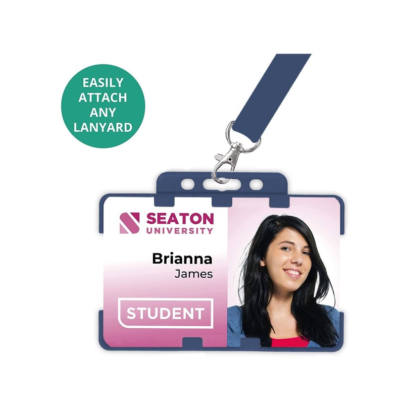Customcard ltd® Double Sided ID Card Holder Two Sided Badge