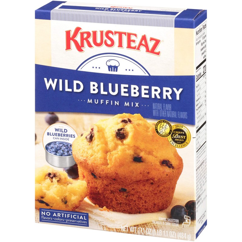 Krusteaz Wild Blueberry Muffin Mix - No Artificial Flavors, Colors