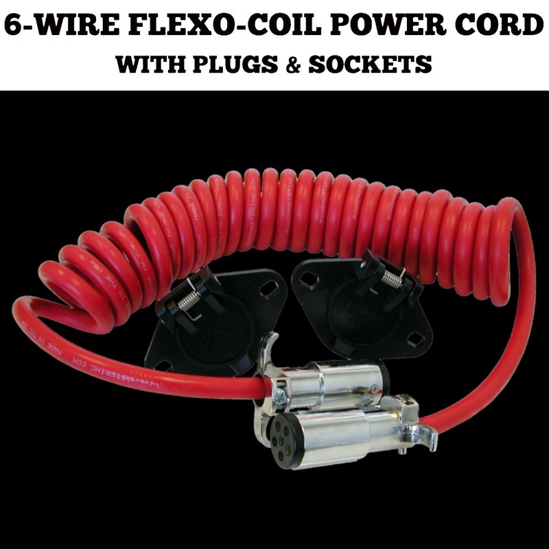 Roadmaster 146 Single Flexo-Coil 6-Wire Power Cord with Plugs and