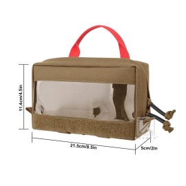 KRYDEX Clear Top Insert Bag Packing Organizer Coyote Brown for D3 Backpack Small