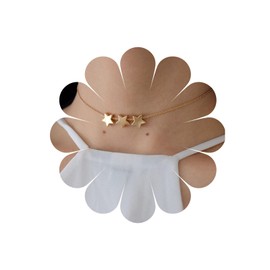 Allereya Vintage Star Choker Necklace Tiny Star Pendant Necklace Short Star Chain Necklace Gold Minimal Necklace Jewellery for Women and Girls