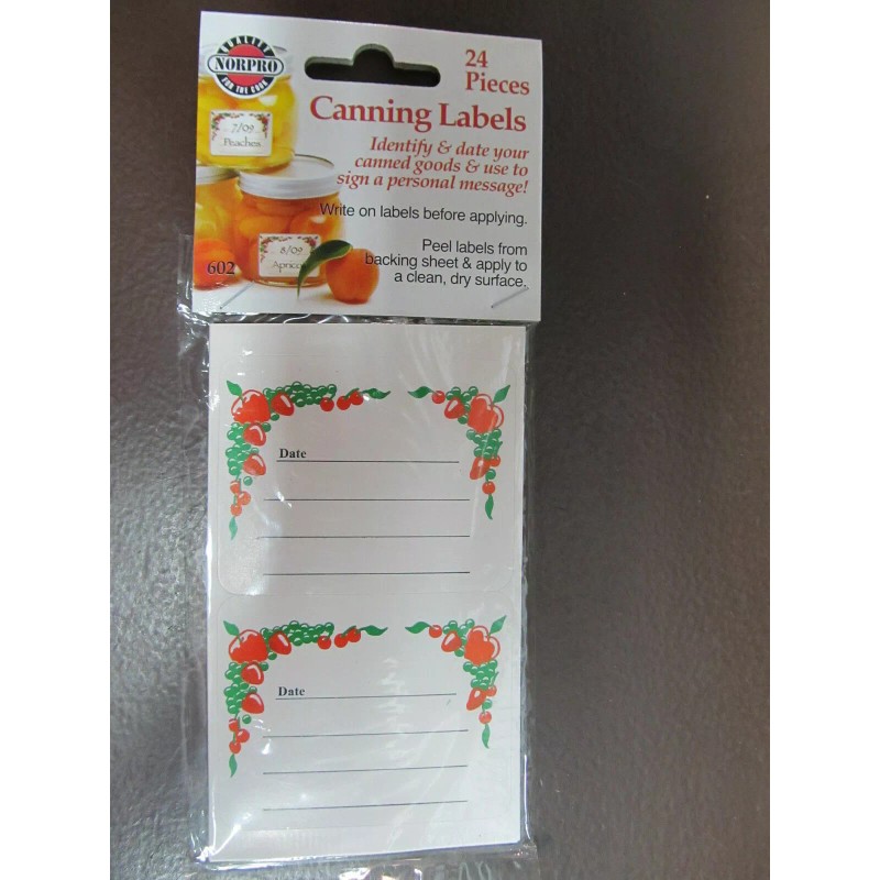 Norpro Canning Jar Labels Norpro #602 24 pack NEW