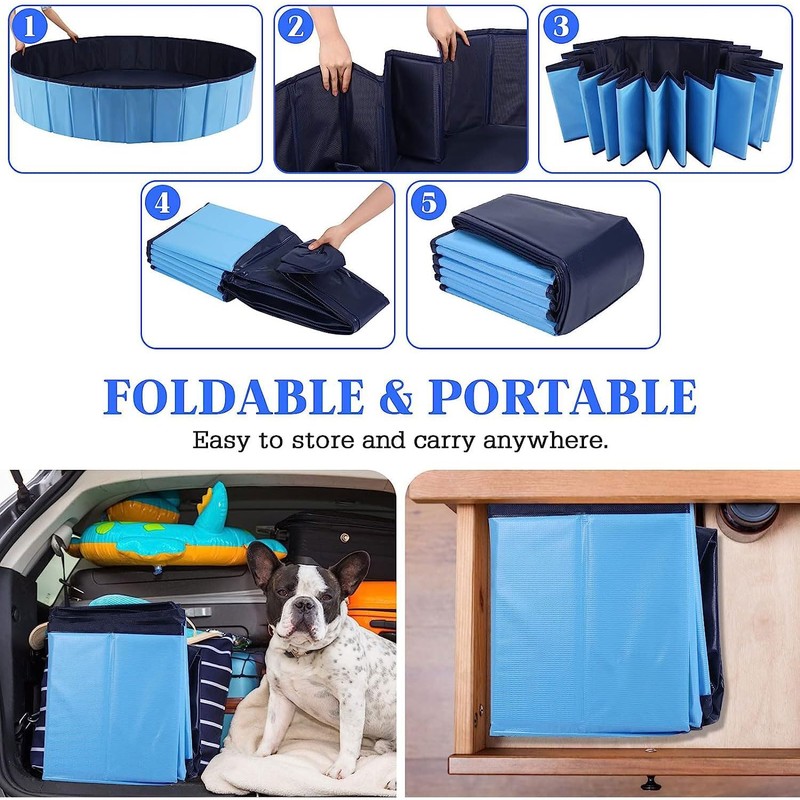Foldable Dog Pool, Small Dog Paddling Pool, Paddling Pool for