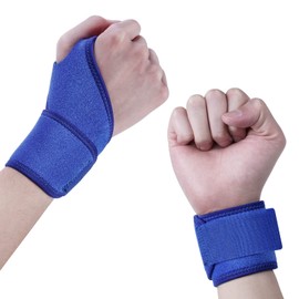 URAQT Wrist Brace, Pack of 2 Wrist Support Hand Bandage with Velcro Fastening for Men and Women, Breathable Wrist Wrap Bandage Wrist for Sports and Everyday