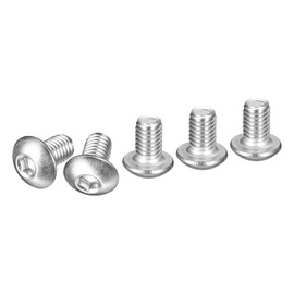 DTGN M5-0.8x8mm Button Head Socket Cap Screws - 100Pack - Good for Machine - 304 Stainless Steel 18/8 - Hex Drive Full Thread Fasteners