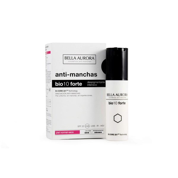 BELLA AURORA Bio10 Forte Whitening Cream for Normal and Dry Skin, Intensive Pigment and Age Spots, 30 ml