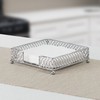 Home Basics Infinity Collection Flat Napkin Holder, Silver Chrome 7.25"
