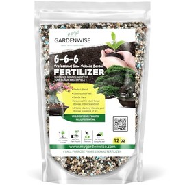 GARDENWISE Bonsai Fertilizer Pellets – Slow-Release Bonsai Tree Fertilizer & Food for Compact Growth, Dense Branching & Healthy Roots | Ideal for All Bonsai & Money Tree (12 OZ)