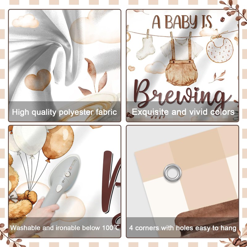 Avezano A Baby is Brewing Banner Coffee Themed Baby Shower