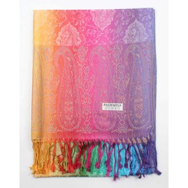 VIUJUH Soft Cashmere Feel Scarf Elegant Large Winter Warm Scarves Shawl Wrap Gifts Monet Klimt Van Gogh's Art Printed (Colorful)