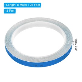 PATIKIL 0.3" x 26 FT Reflective Tape, 4 Pack Night High Visibility Waterproof Warning Safety Tape Outdoor Reflectors for Cars Bikes Motorcycles Trucks Trailers, Blue