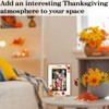 HJLLOQR Thanksgiving Picture Frame 4x6, Fall Pumpkin Maple Leaf Photo