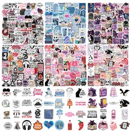 300 Pieces Book Stickers for Kindle, Book Lovers Stickers, Waterproof Vinyl Stickers for Laptop, Water Bottles and More
