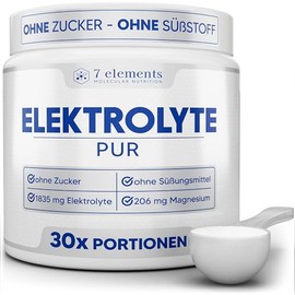 Electrolytes PUR – 210 g (30 Servings) – No Sugar & Sweeteners – Keto – For Sports and Against Hangovers – No Additives and Flavours – Isotonic Electrolyte Drink – Includes Measuring Spoon
