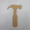 4" Hammer, Unfinished MDF Art Shape by Wooden Craft Cutouts