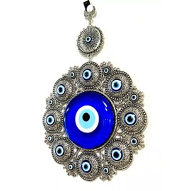 XXL - Evil Eye – Mandala Design 2 - Good Luck Charm Talisman/Amulet/Ornament for Protection, Prosperity, Wealth, Blessing, Bring Attraction for Financial Success and Love, Hanging Decor