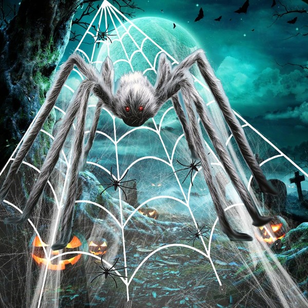 Halloween Giant Spiders, 1.5 m Giant Spider with 5 m