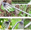 Weeding Artifact Uprooting Weeding Tool Gardening,15.7in Weed Puller Tool,4 Teethes