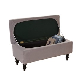 FUANGUI Ottoman Cover Stretch Storage Ottoman Bench Slipcover Jacquard Folding Storage Bench Ottoman Cover Footrest Stool Slipcover Footstool Protector Cover with Elastic Bottom Fit Length 47.24"-63"