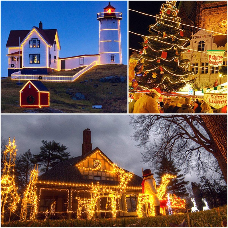 Solar String Light 7m 50LEDs Solar Tube Light Outdoor Waterproof