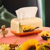 Tissue Box Cover Rectangular Electroplating Retro Napkin Box Holder for
