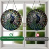 Peacock Decor Stained Glass Suncatcher - Window Wall Hanging Ornament
