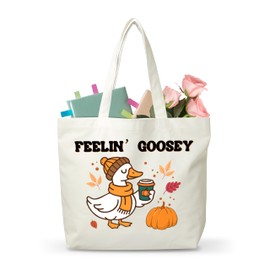 Dhsupfcn Fall Canvas Tote Bag, Autumn Pumpkin And Maple Leaf Reusable Cotton Shopping Bag, Thanksgiving Gifts Bags for Women Friends Family, A03