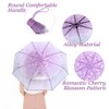 Transparent Cherry Blossom Umbrella, Clear Umbrella Travel Floral Rain Umbrella