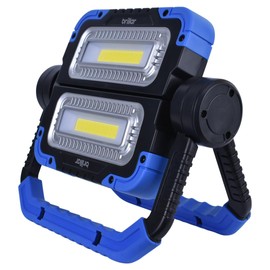 Brillar LED Work Light with Stand, Water Resistant 600-Lumen COB Flood Light for Camping Fishing Car Repair, Job Site Lighting with 3 Light Modes, 360° Rotating Work Lamp