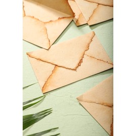 Wanderings Handmade Antique Deckle Edge Envelope 6" x 9" Pack of 25 for Writers Invitations Announcements Thick 130gsm Recycled Paper