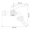 VARIOSAN Ball Outlet Valve Frost-Proof 14610, 1/2 Inch, Brass, with
