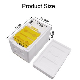 TOMVAES Bee Hive Box Bee Box Single Layer Foam Box Beekeeping Tool Perfect for Garden Pollination Harvest Bee Hive