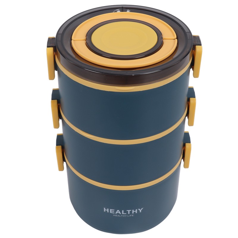 Thermal Lunch Box 2200ml Three Layer Detachable Compartment Design Portable
