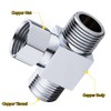 4 Pieces 3 Way Shower Arm Diverter Valve Component, G1/2"