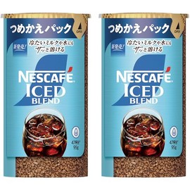 Nescafe Ice Blend Eco & System Pack, 3.4 oz (95 g) x 2, 95 Cups, Refill, Black, Regular Soluble Coffee